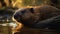 Golden Hour Beaver: National Geographic\\\'s Agfa Vista Shot From Front And Side View