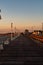 Golden hour on the boardwalk on the New Jersey shore