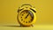 Golden hour hand counts down time on old fashioned clock face generated by AI