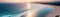 Golden Hour Magic, Aerial Sunset over Panoramic Beach, AI Generated