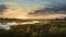 Golden Hour Marsh: Photorealistic Landscape Painting Of Coastal Views