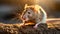 Golden Hour Rat: A Close-up Intensity In Explosive Pigmentation