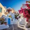 Golden Hour Serenity: Santorinis Iconic Architecture Amidst Aegean Beauty