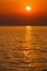 Golden hour sunset over Adriatic sea