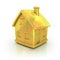 Golden house 3d icon