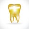 Golden human tooth