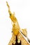 Golden Hussadeeling Statues gable apex isolated