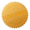 Golden I LOVE FRIEND Award Stamp