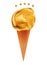 Golden ice cream cone