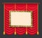 Golden Illuminated Frame, Stage Curtain Vector