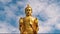 The golden image of the large Buddha image, timelapse in Thailand