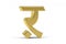 Golden Indian Letter - 3D Indian Letter on White Background