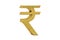 Golden Indian rupee sign