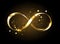 Golden infinity symbol