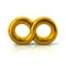 Golden infinity symbol icon