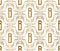 Golden initial seamless pattern with B letter. Heraldic vintage decorative wallpaper, fabric print or wrapping