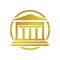 Golden Institute Building Symbol Logo Design