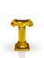 Golden ionic pedestal