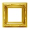 Golden isolated picture frame