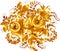 Golden isolated vector floral element