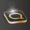 Golden Isometric Chat icon