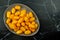 Golden Jackfruit Seeds, mung bean marzipan and egg yolk dessert Thai called : Met Khanoon