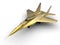 Golden jet fighter