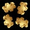 Golden Jigsaw Pieces on Black Background