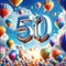 Golden Jubilee: Skyward 50th Birthday Balloons