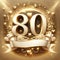 Golden Jubilee: Sparkling 80th Birthday Elegance with Copyspace