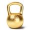 Golden kettlebell weight