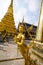 Golden Kinnara in the Grand Palace in Bangkok