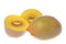 Golden Kiwi Fruits Macro Isolated
