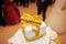 Golden Knot on Cake