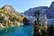 Golden Larch trees and Blue Lake Trail