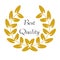 Golden Laurel Wreath with the Words `Best Quality`