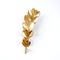 Golden leaf design elements. Decoration elements for invitation, wedding cards, valentines day, greeting cards. Isolated.