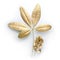 Golden leaf design elements. Decoration elements for invitation, wedding cards, valentines day, greeting cards. on white