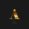 Golden letter A