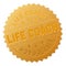 Golden LIFE COACH Medallion Stamp