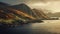 Golden Light: Captivating Fjord Photograph Of Denmark\\\'s Mountainous Vistas