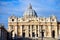 Golden light on the peters dome, Rome, Italy