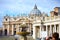 Golden light on the peters dome, Vatican, Rome, Italy