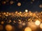 golden light shiny bokeh blur glowing bright orbs at night abstract background