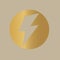 Golden lighting bolt icon