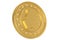 Golden like coin isolated on white background 3D illustration