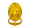 Golden lion door knocker