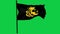 Golden Lion King Flag Graphic Element Green Screen