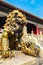 Golden lion statues Forbidden city