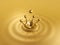 Golden liquid drop crown